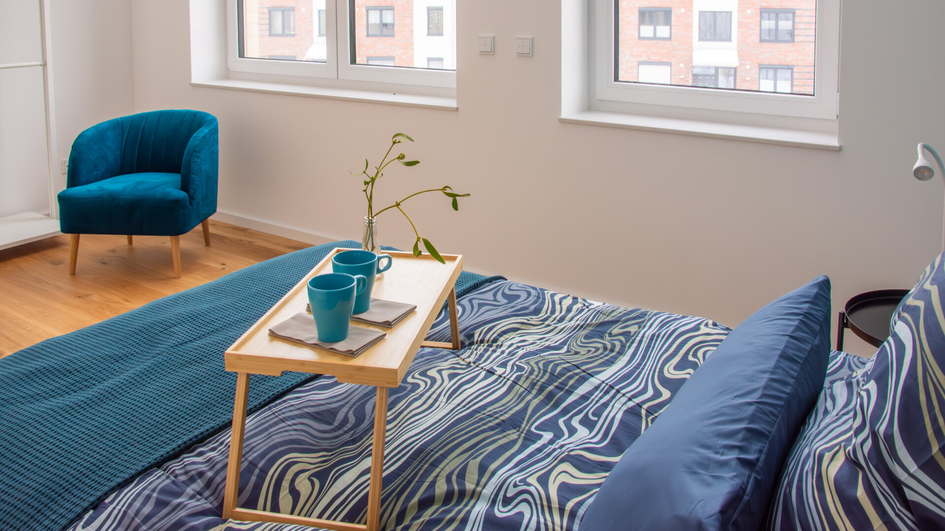 Das Schlafzimmer_Neubauprojekt Reihenhäuser im Neuen Dichterviertel_Gundlach Bauträger