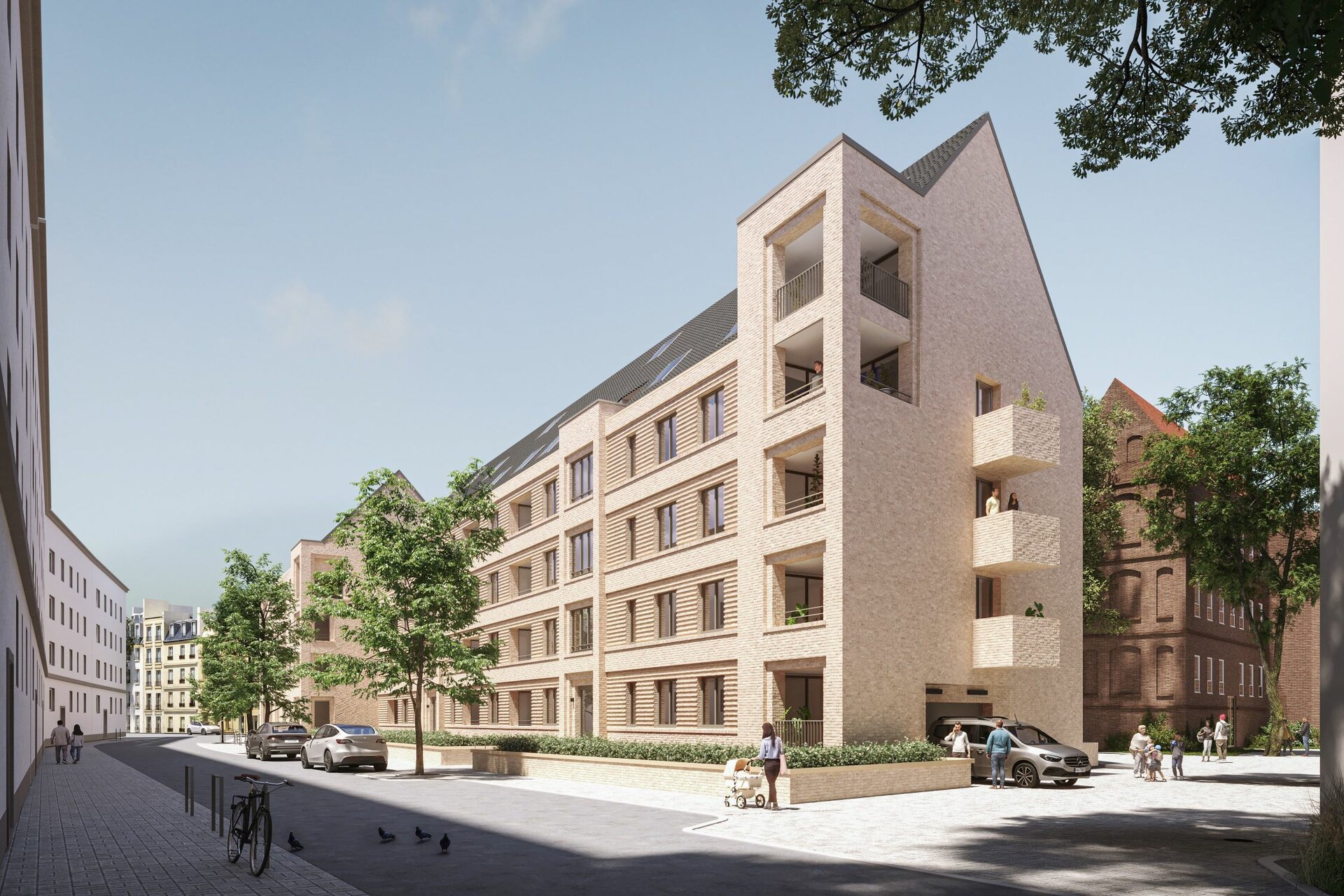 Eine Visualisierung zeigt das südstadt.leben nach seiner Fertigstellung.
