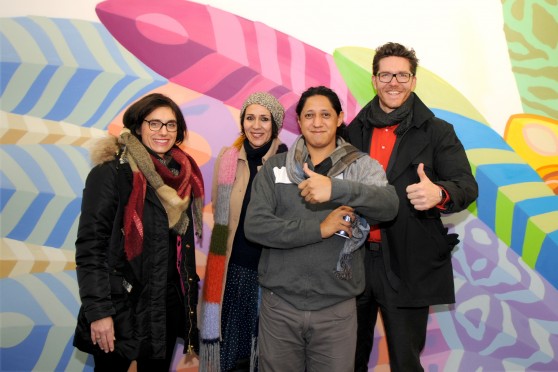 Nadine Otto (Gundlach), Mansha Friedrich, Farid Rueda und Lorenz Hansen (Gundlach) auf der Pressekonferenz am 11. Januar 2017 im VIER.