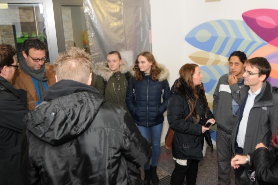 Pressekonferenz am 1. Januar 2017 in Gundlachs Wohnanlage VIER im Pelikanviertel.