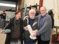 Haben gemeinsam Firmengeschichte gemacht. Gesellschafter Peter Hansen (r.) und Lutz Sohns. Links Christine Schmidt